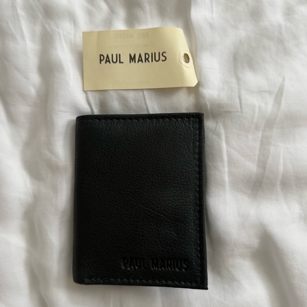Paul Marius Black Genuine Leather Bi-Fold Men’s Wallet